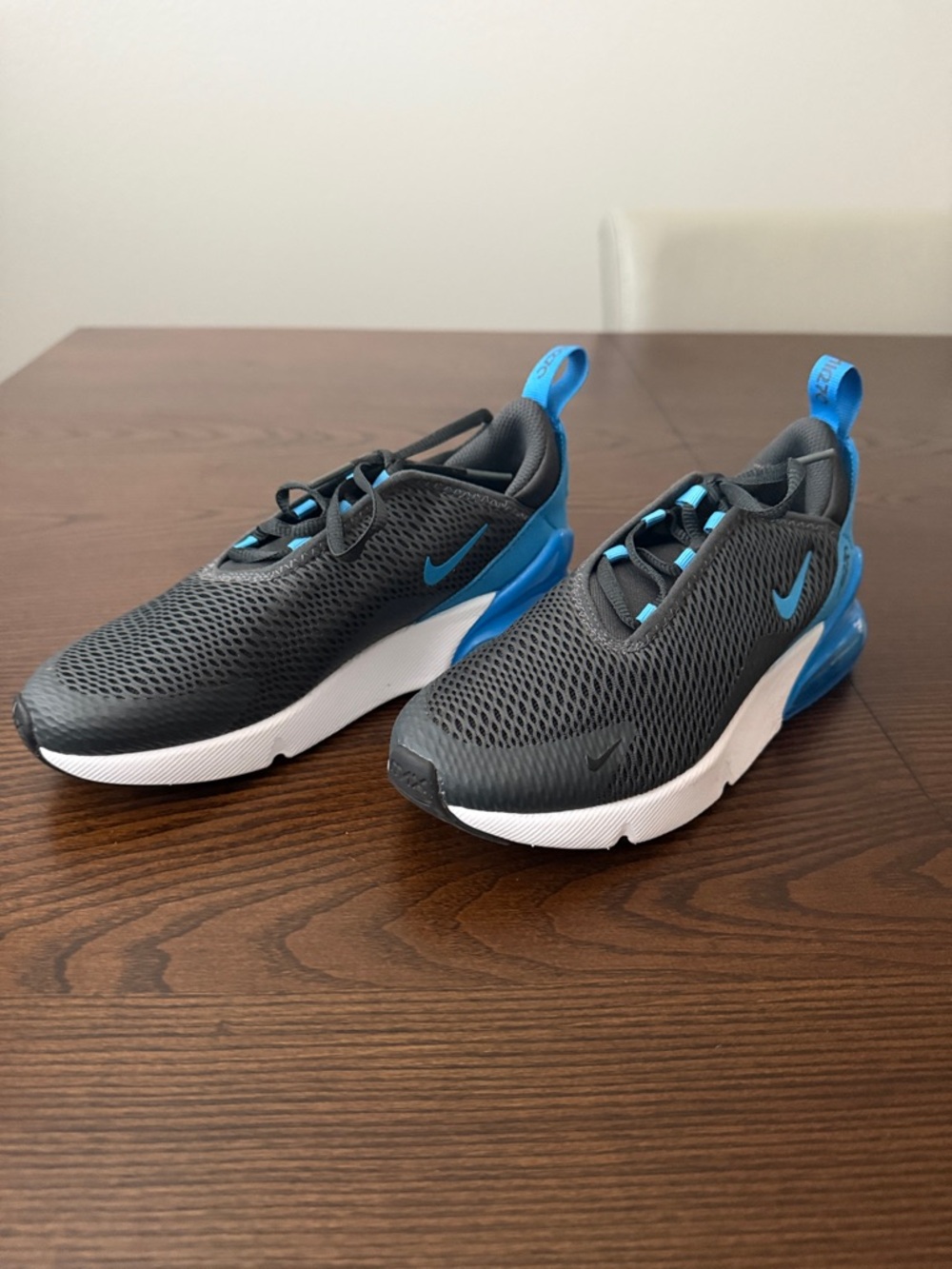 Nike Kids' Air Max 270 Black and Blue Sneakers